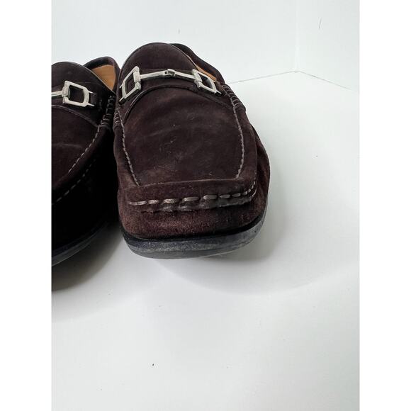 Gucci Brown Suede Horsebit Loafers, Size 9 main image 10